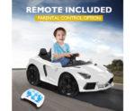 KIDS Lamborghini Inspired Ride-On Car, Remote Control, Battery Charger, White