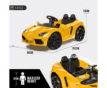 KIDS Lamborghini Inspired Ride-On Car, Remote Control, Battery Charger, Yellow