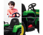 KIDS Electric Battery Operated Ride On Tractor Toy, Remote Control, Green and Yellow