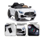 Mercedes Benz Licensed Kids Electric Ride On Car Remote Control - White