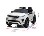 Land Rover Licensed Kids Electric Ride On Car Remote Control - White