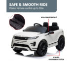 Land Rover Licensed Kids Electric Ride On Car Remote Control - White