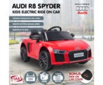 R8 Spyder Audi Licensed Kids Electric Ride On Car Remote Control - Red