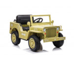 12V Military Jeep Electric Ride On Car For Kids - Olive Green