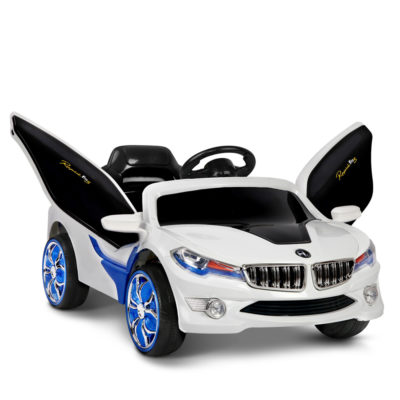 Kids Ride On Car - Blue & White