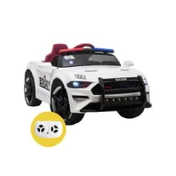 Kids Ride On Car Garbage Truck Police Light 12V Electric Toys Cars Green