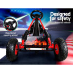 Kids Pedal Go Kart Ride On Toys Racing Car Rubber Tyre Red