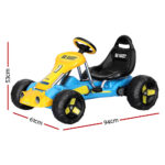 Kids Pedal Go Kart Ride On Toys Racing Car Plastic Tyre Blue