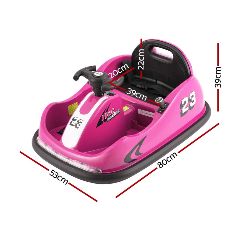 Kids Ride On Car Bumper Kart 6V Electric Toys Cars Remote Control Pink