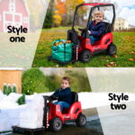 Kids Electric Ride On Car Forklift Loader Toys Cars Horn Remote 12V Red