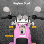 Kids Ride On Car Motorcycle Motorbike Electric Toys Horn Music 6V Pink