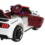 Kids Ride On Car Electric Patrol Police Cars Battery Powered Toys 12V White