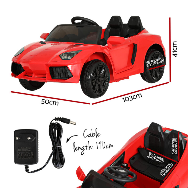 Kids Electric Ride On Car Ferrari-Inspired Toy Cars Remote 12V Red