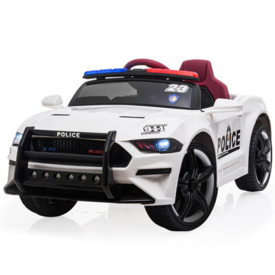 KIDS Ride-On Car Patrol Electric Battery Powered Toy White