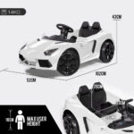 KIDS Ride-On Car LAMBORGHINI Inspired Electric Toy Battery Remote White