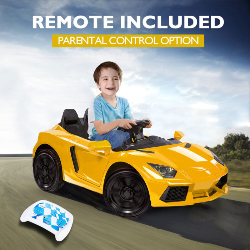 KIDS Ride-On Car LAMBORGHINI Inspired - Electric Battery Remote Yellow