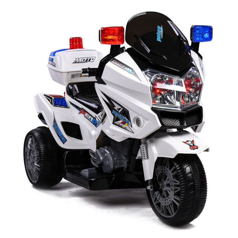 KIDS Electric Ride-On Patrol Motorbike S1K-Inspired Battery Police Toy Bike