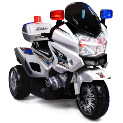 KIDS Electric Ride-On Motorcycle Children Police Patrol Bike Toy Trike