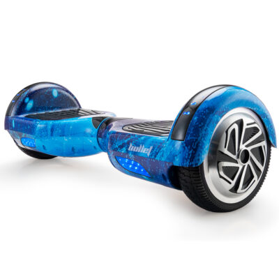 Electric Hoverboard Scooter 6.5 Inch Wheels, Colour LED Lighting, Carry Bag, Gen III Blue Galaxy