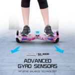 Electric Hoverboard Scooter 6.5 Inch Wheels, Colour LED Lighting, Carry Bag, Gen III Pink Camo