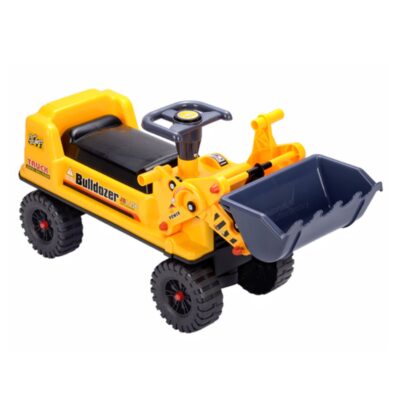 Kids Ride On Bulldozer Digger Tractor Excavator Toy Car with Helmet