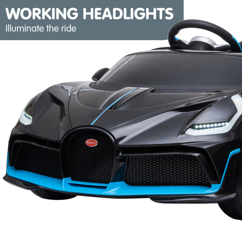 Licensed Bugatti Divo Kids Electric Ride On Car - Black