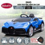 Licensed Bugatti Divo Kids Electric Ride On Car - Blue