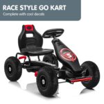 G18 Kids Ride On Pedal Powered Go Kart Racing Style - Red