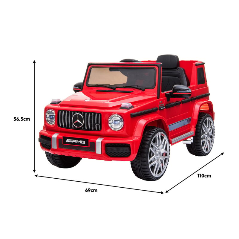 Mercedes Benz AMG G63 Licensed Kids Ride On Electric Car Remote Control - Red