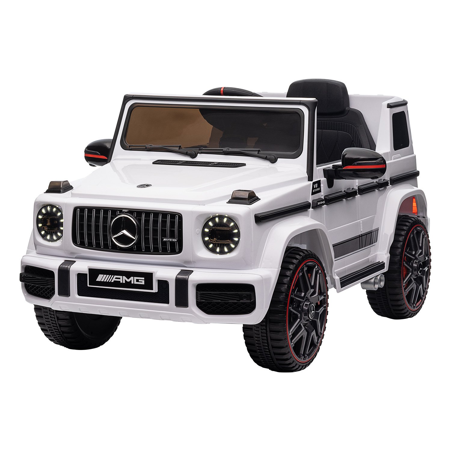 Mercedes Benz AMG G63 Licensed Kids Ride On Electric Car Remote Control - White