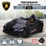 Lamborghini Performante Kids Electric Ride On Car Remote Control - Black