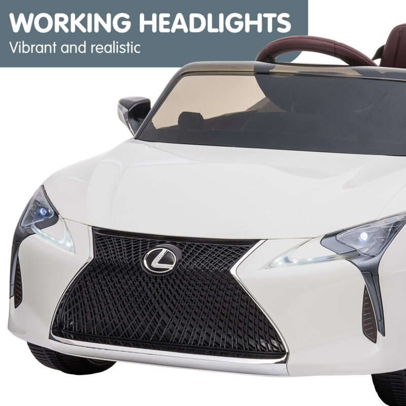 Licensed Lexus Lc 500 Kids Electric Ride On Car - White