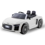 R8 Spyder Audi Licensed Kids Electric Ride On Car Remote Control - White