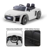 R8 Spyder Audi Licensed Kids Electric Ride On Car Remote Control - White