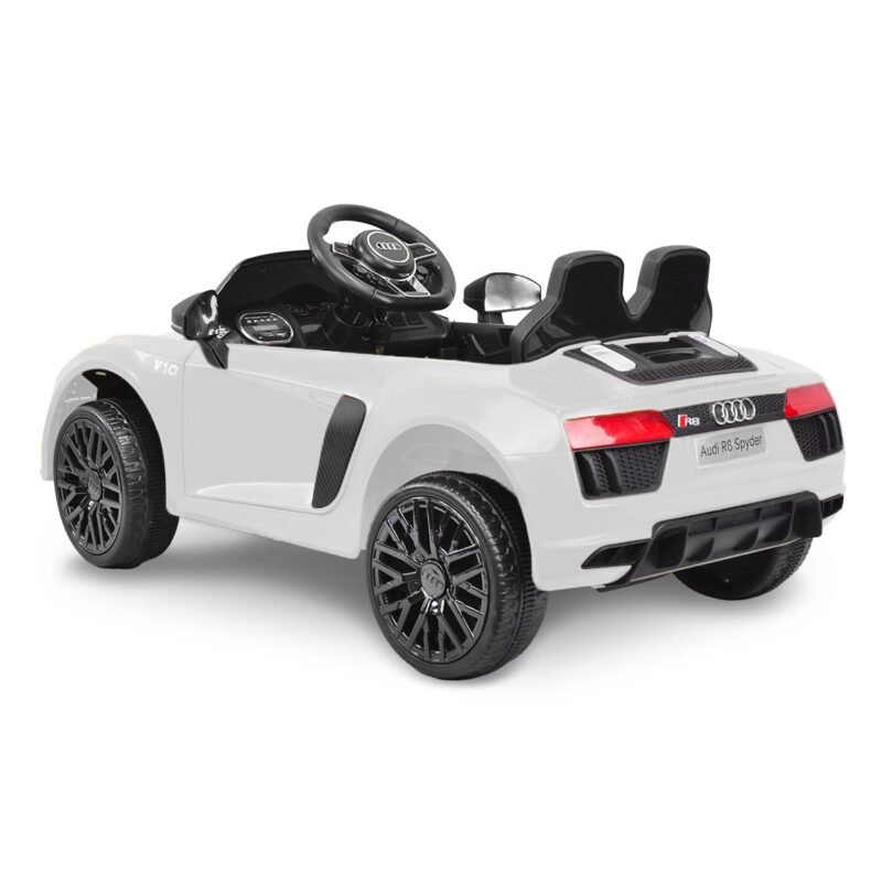 R8 Spyder Audi Licensed Kids Electric Ride On Car Remote Control - White