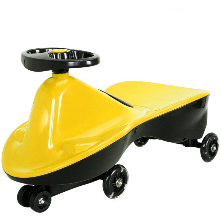 Yellow-Glide Walker Swing Car Twist Car Rind On Toy Italian Designer For Children Outdoor