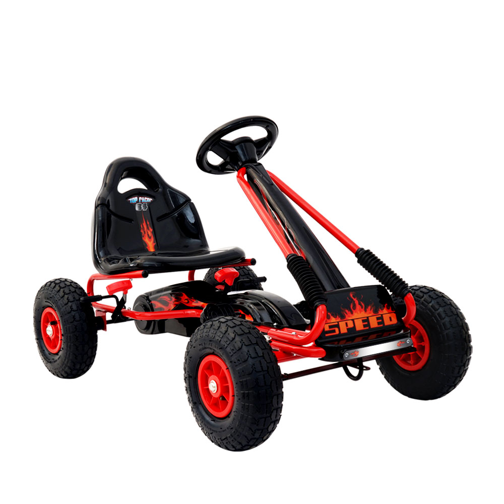 Rigo Kids Pedal Go Kart Ride On Toys Racing Car Rubber Tyre Red Rigo Kids Pedal Go Kart Ride On Toys Racing Car Rubber Tyre Red