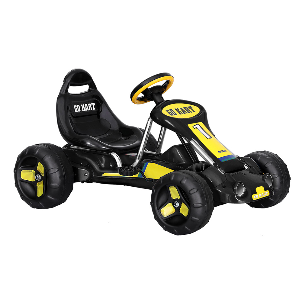 Rigo Kids Pedal Go Kart Ride On Toys Racing Car Plastic Tyre Black Rigo Kids Pedal Go Kart Ride On Toys Racing Car Plastic Tyre Black