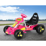 Rigo Kids Pedal Go Kart Ride On Toys Racing Car Plastic Tyre Pink