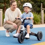 RIGO Tricycle Bike, Kids Bike with 3 wheels, Carbon Steel 70cm White
