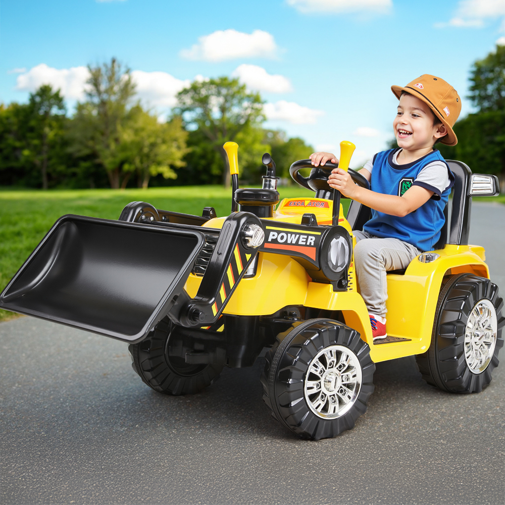Rigo Kids Electric Ride On Car Bulldozer Digger Loader Remote 6V Yellow Rigo Kids Electric Ride On Car Bulldozer Digger Loader Remote 6V Yellow