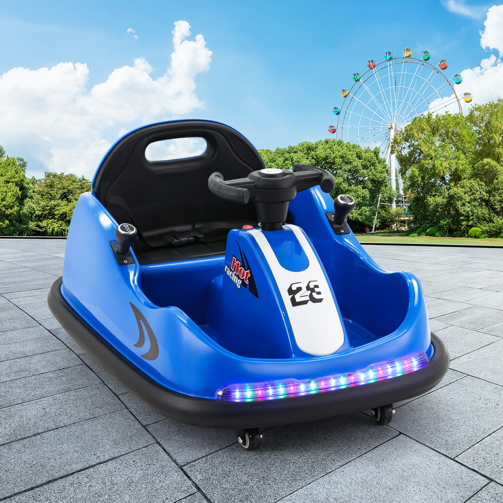 Rigo Kids Ride On Car Bumper Kart 6V Electric Toys Cars Remote Control Blue Rigo Kids Ride On Car Bumper Kart 6V Electric Toys Cars Remote Control Blue