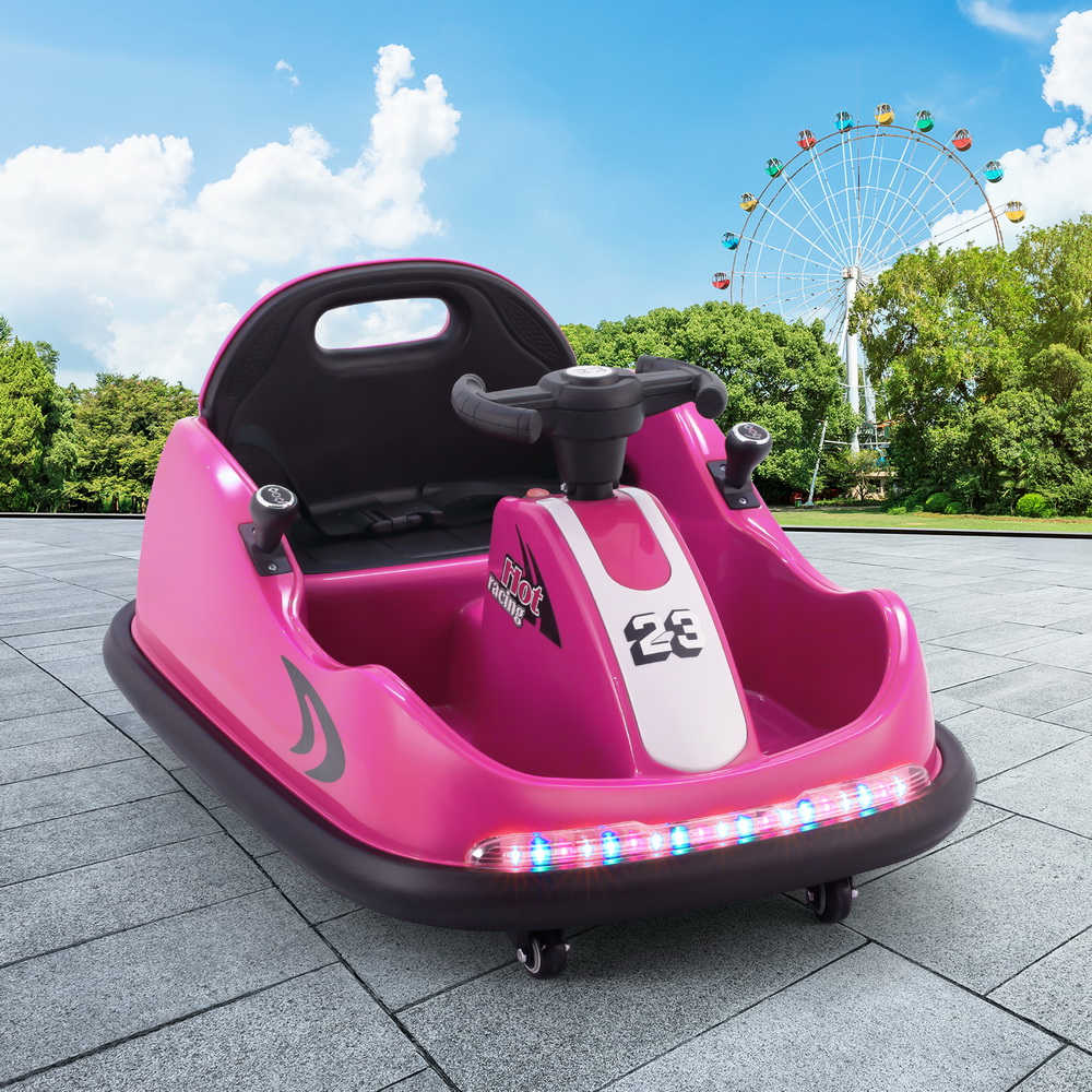 Rigo Kids Ride On Car Bumper Kart 6V Electric Toys Cars Remote Control Pink Rigo Kids Ride On Car Bumper Kart 6V Electric Toys Cars Remote Control Pink