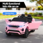 Rigo Ride On Car Kids Electric Ride On Cars Land Rover Licensed 12V Pink