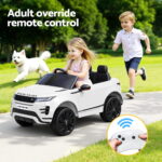 Rigo Ride On Car Kids Electric Ride On Cars Land Rover Licensed 12V White