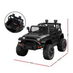 Rigo Ride On Car Kids Electric Ride On Cars Kids Jeep 12V Black