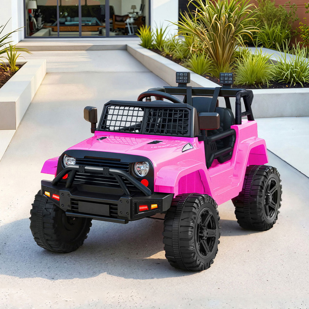 Rigo Kids Electric Ride On Car Jeep Toy Cars Remote 12V Pink Rigo Kids Electric Ride On Car Jeep Toy Cars Remote 12V Pink
