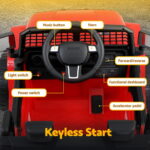 Rigo Kids Electric Ride On Car Jeep Toy Cars Remote 12V Red
