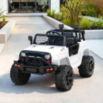 Rigo Ride On Car Kids Electric Ride On Cars Kids Jeep 12V White