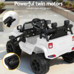 Rigo Ride On Car Kids Electric Ride On Cars Kids Jeep 12V White
